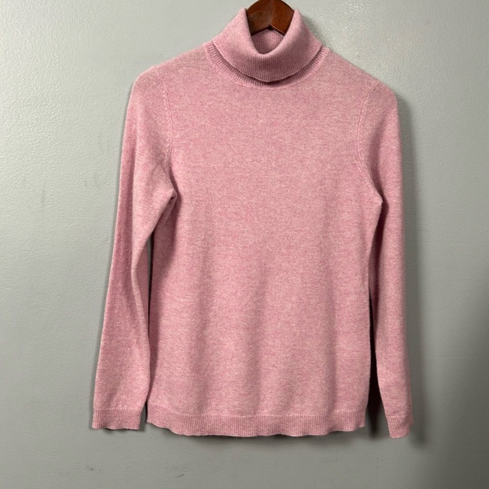 Charter Club Pink Cashmere Turtleneck Long Sleeve Sweater size S